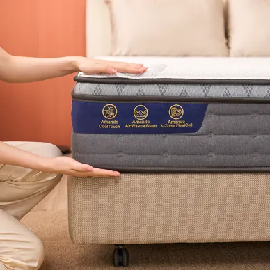 Nệm lò xo túi độc lập Amando Elite Plus ngủ mát, êm sâu dày 25cm - Ảnh 18