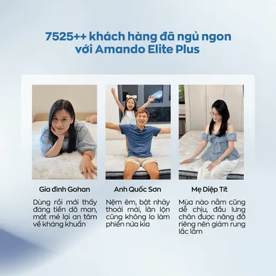 Nệm lò xo túi độc lập Amando Elite Plus giảm tiếng ồn dày 25cm - Ảnh 7