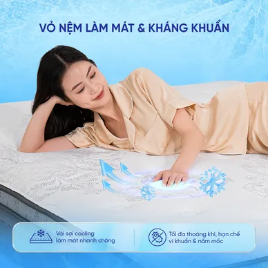 Nệm lò xo túi độc lập Amando Elite Plus ngủ mát, êm sâu dày 25cm - Ảnh 7