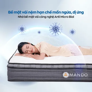 Nệm lò xo túi độc lập Amando Elite Plus giảm tiếng ồn dày 25cm - Ảnh 8