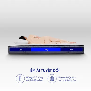 Nệm lò xo túi độc lập Amando Elite Plus giảm tiếng ồn dày 25cm - Ảnh 13