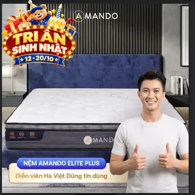 Nệm lò xo túi độc lập Amando Elite Plus ngủ mát, êm sâu dày 25cm - Ảnh 3