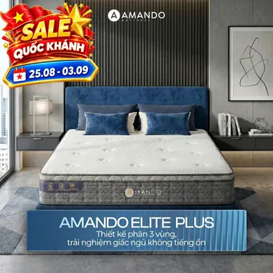 Nệm lò xo túi độc lập Amando Elite Plus ngủ mát, êm sâu dày 25cm - Ảnh 2