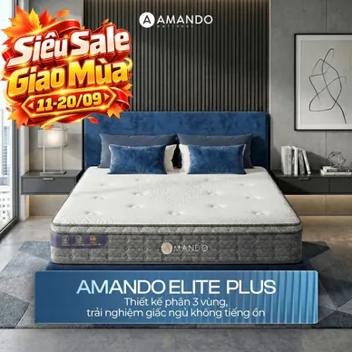 Nệm lò xo túi độc lập Amando Elite Plus ngủ mát, êm sâu dày 25cm - Ảnh 2