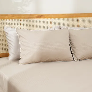 Bộ ga chun polyester gấm Amando Ellie đơn sắc 4 chi tiết Màu Be - Ảnh 9