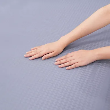 Bộ ga chun polyester gấm Amando Ellie đơn sắc 4 chi tiết Màu Xanh dương - Ảnh 9