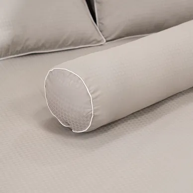 Bộ ga chun polyester gấm Amando Ellie đơn sắc 4 chi tiết Màu Xám - Ảnh 7