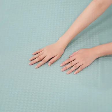 Bộ ga chun polyester gấm Amando Ellie đơn sắc 4 chi tiết Màu Xanh ngọc - Ảnh 4