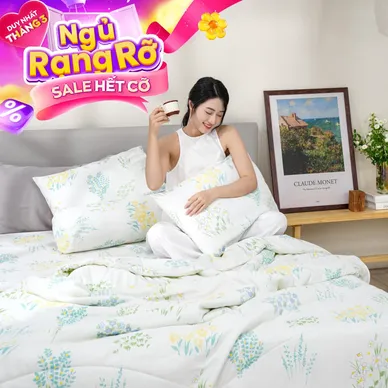 Bộ ga chun tencel Amando Celia 4 chi tiết màu trắng - Thumbnail