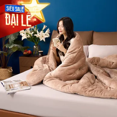 Chăn nhung tuyết giữ ấm Amando Warm Flannel (SS25) - Ảnh 2