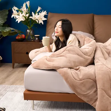 Chăn đông nhung tuyết giữ ấm Amando Warm Flannel (SS25) - Ảnh 20