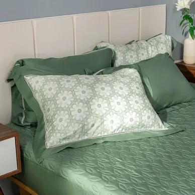 Bộ chăn ga chun sợi gỗ thiên nhiên Amando Jamila 5 chi tiết - Ảnh 8