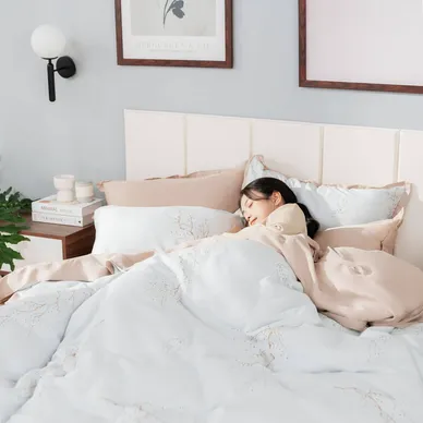 Bộ chăn ga phủ sợi gỗ thiên nhiên Amando Jamila 5 chi tiết LC001 - Ảnh 12