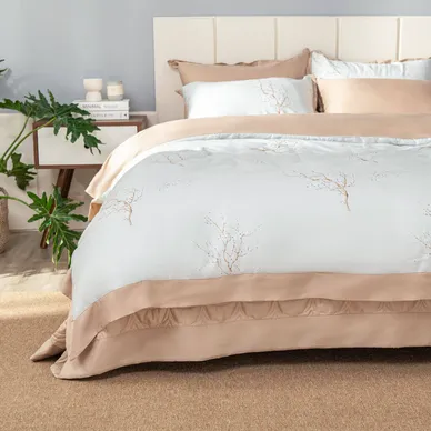 Bộ chăn ga phủ sợi gỗ thiên nhiên Amando Jamila 5 chi tiết LC001 - Ảnh 8