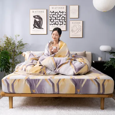 Bộ ga chun Lụa tencel cao cấp Amando Bliss 4 chi tiết mã TC007 - Ảnh 11