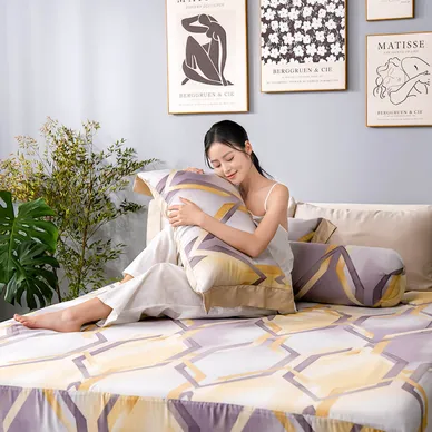 Bộ ga chun Lụa tencel cao cấp Amando Bliss 4 chi tiết mã TC007 - Ảnh 2