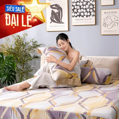 Bộ ga chun Lụa tencel cao cấp Amando Bliss 4 chi tiết mã TC007 - Ảnh 2