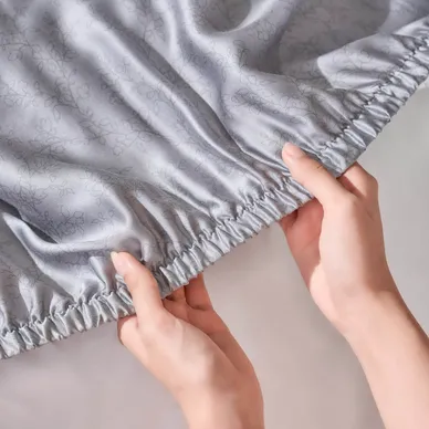 Bộ chăn ga chun chần Lụa Tencel cao cấp Amando Élan 5 chi tiết TC003 - Ảnh 9