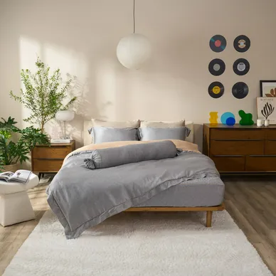 Bộ chăn ga chun chần Lụa Tencel cao cấp Amando Élan 5 chi tiết TC003 - Ảnh 5