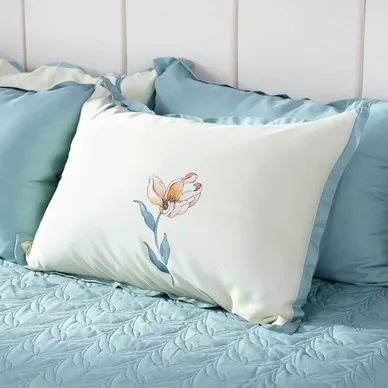 Bộ chăn ga phủ sợi gỗ thiên nhiên Amando Jamila 5 chi tiết LC002 - Ảnh 7