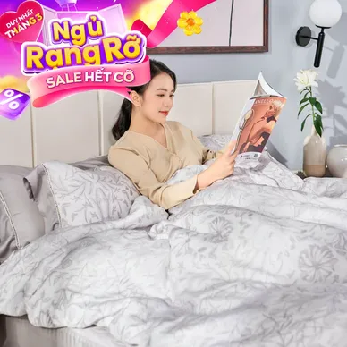 Bộ chăn ga chun chần sợi gỗ thiên nhiên Amando Jamila 5 chi tiết LC004 - Thumbnail