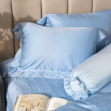 Bộ chăn ga phủ chần lụa tencel cao cấp Amando Élan 5 chi tiết (TC001 và TC005) - Ảnh 22