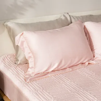 Bộ chăn ga phủ chần Lụa Tencel cao cấp Amando Élan 5 chi tiết TC002 - Ảnh 7