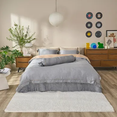 Bộ chăn ga phủ chần Lụa Tencel cao cấp Amando Élan 5 chi tiết TC003 - Ảnh 3