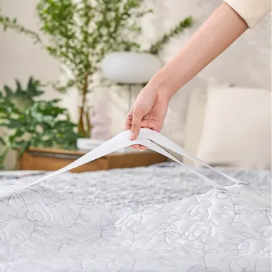Bộ chăn ga phủ chần Lụa Tencel cao cấp Amando Élan 5 chi tiết TC003 - Ảnh 7