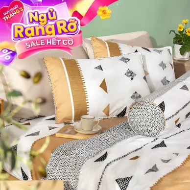 Bộ Ga chun microfiber Amando Ellie họa tiết 4 chi tiết M04 - Ảnh 2