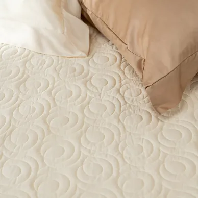 Bộ chăn ga lụa tencel cao cấp Amando Soulmate 7 chi tiết màu kem - Ảnh 3