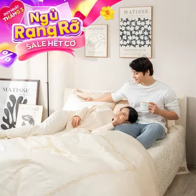 Bộ chăn ga lụa tencel cao cấp Amando Soulmate 7 chi tiết màu kem - Ảnh 2