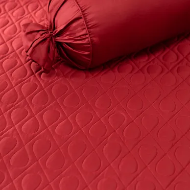 Bộ Chăn ga cưới lụa tencel cao cấp Amando Soulmate 7 chi tiết màu Đỏ - Ảnh 10