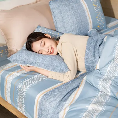 Bộ Ga chun microfiber Amando Ellie họa tiết 5 chi tiết M02 - Ảnh 11