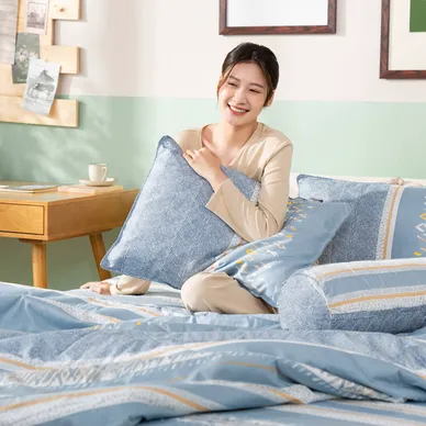 Bộ Ga chun microfiber Amando Ellie họa tiết 5 chi tiết M02 - Ảnh 10
