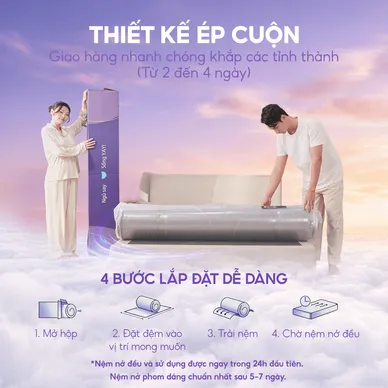 Nệm foam Goodnight Massage 2.0 (Hachi) giảm áp lực dày 15cm - Ảnh 12