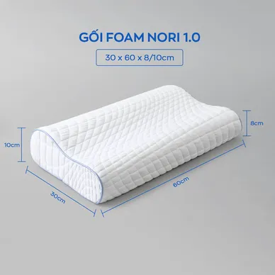 Gối foam Goodnight Nori 1.0 lượn sóng nâng đỡ cổ vai gáy - Ảnh 2