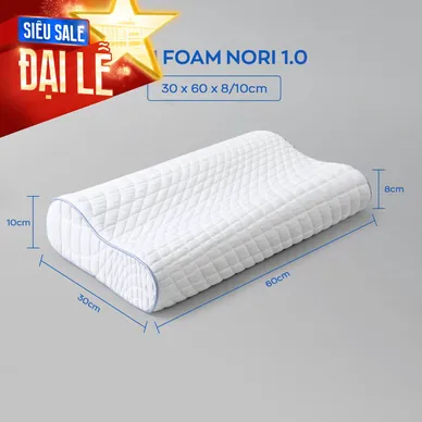 Gối foam Goodnight Nori 1.0 lượn sóng nâng đỡ cổ vai gáy - Ảnh 6