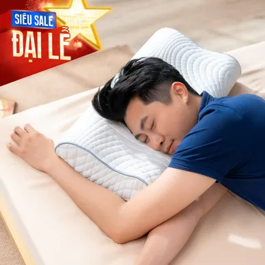 Gối foam Goodnight Nori 1.0 lượn sóng nâng đỡ cổ vai gáy - Ảnh 2