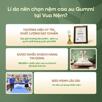 Nệm cao su thiên nhiên Gummi Premium detox giấc ngủ - Ảnh 14