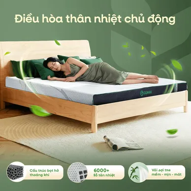 Nệm cao su thiên nhiên Gummi Premium detox giấc ngủ - Ảnh 9