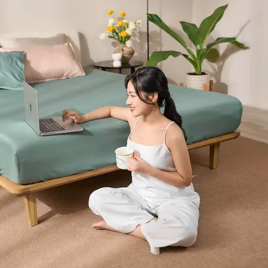 Bộ ga chun micro satin Amando Cozy 3 chi tiết - Ảnh 9