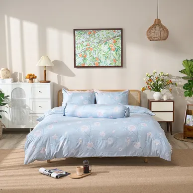 Bộ ga chun sợi gỗ thiên nhiên tencel Amando Aleena 5 chi tiết - Ảnh 16