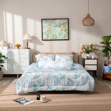 Bộ ga chun sợi gỗ thiên nhiên tencel Amando Aleena 5 chi tiết - Ảnh 17