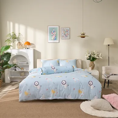 Bộ ga chun sợi gỗ thiên nhiên tencel Amando Aleena 5 chi tiết - Ảnh 7