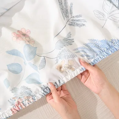 Bộ ga chun sợi gỗ thiên nhiên tencel Amando Aleena 4 chi tiết - Ảnh 9