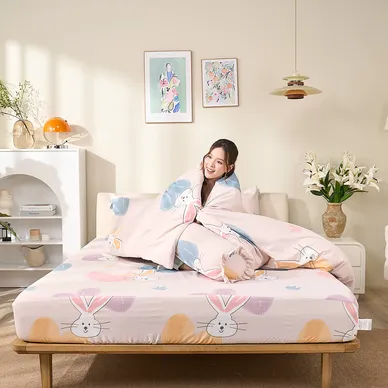 Bộ ga chun sợi gỗ thiên nhiên tencel Amando Aleena 4 chi tiết - Ảnh 13