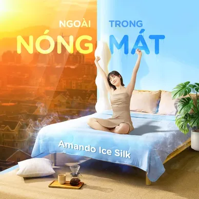 Chăn Amando Ice silk làm mát mỏng nhẹ (BST Ngủ Mát) - Ảnh 2
