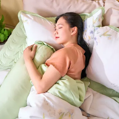 Bộ chăn ga phủ sợi gỗ thiên nhiên Amando Jamila 5 chi tiết LC007 - Ảnh 12