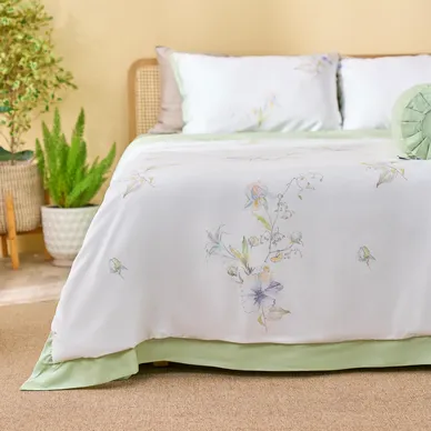 Bộ chăn ga phủ sợi gỗ thiên nhiên Amando Jamila 5 chi tiết LC007 - Ảnh 5